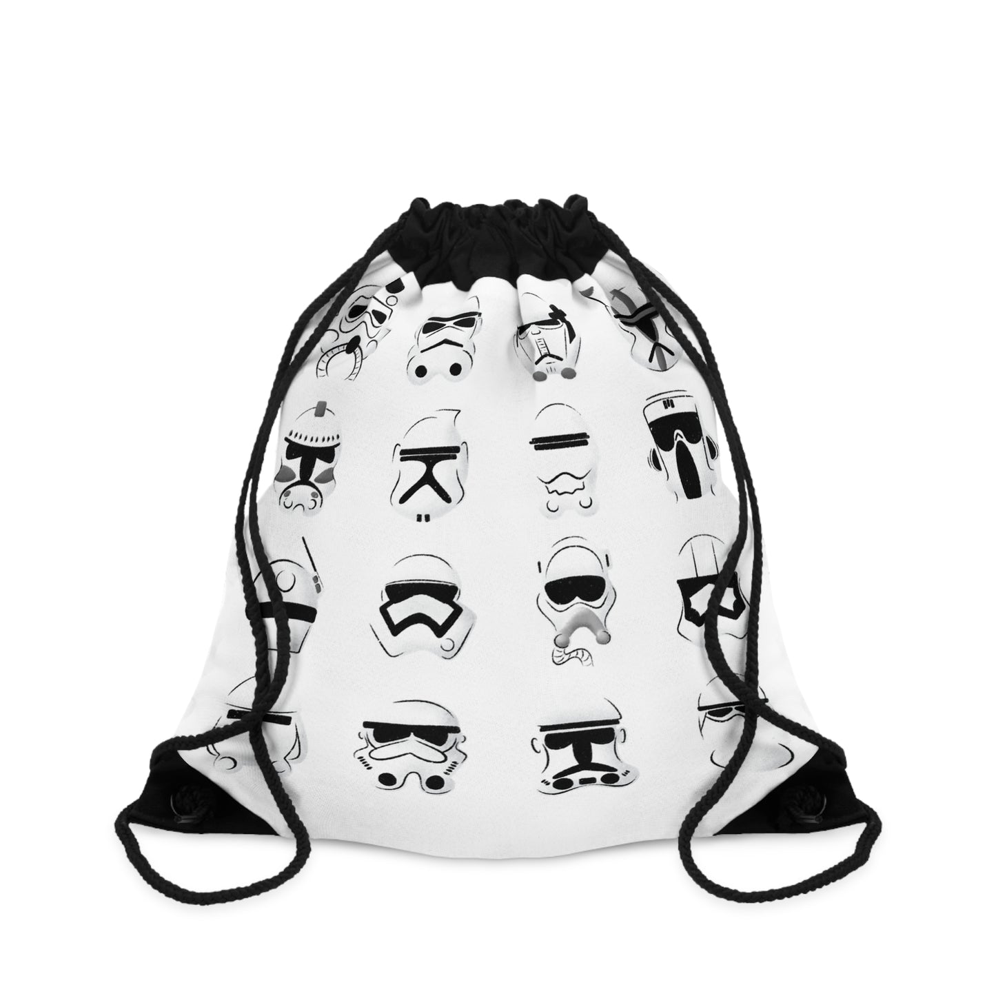 Storm Trooper Line Art Patterned Drawstring Backpack