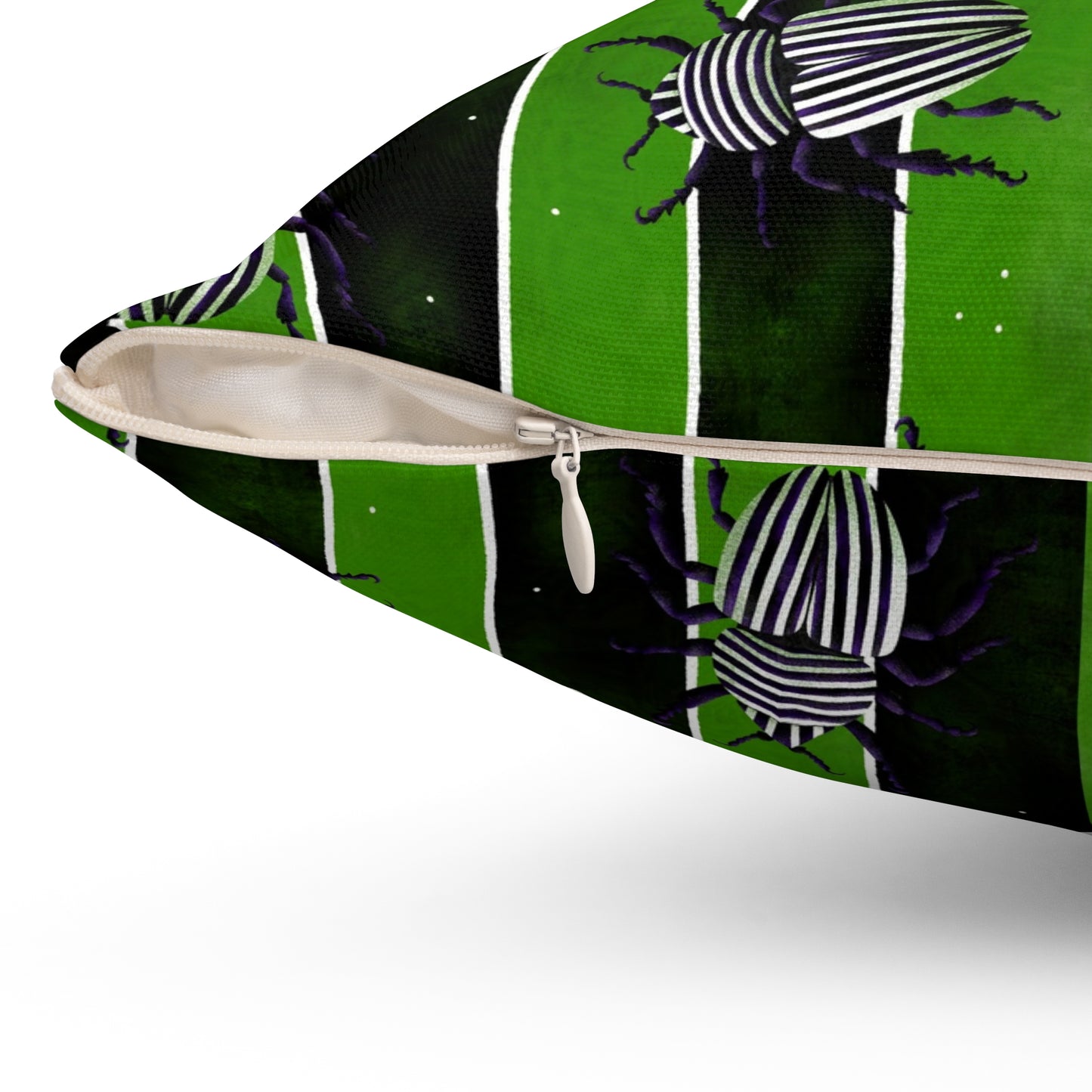 Dancing Beetles Beetle Juice Spun Polyester Square Pillow and Pillowcase