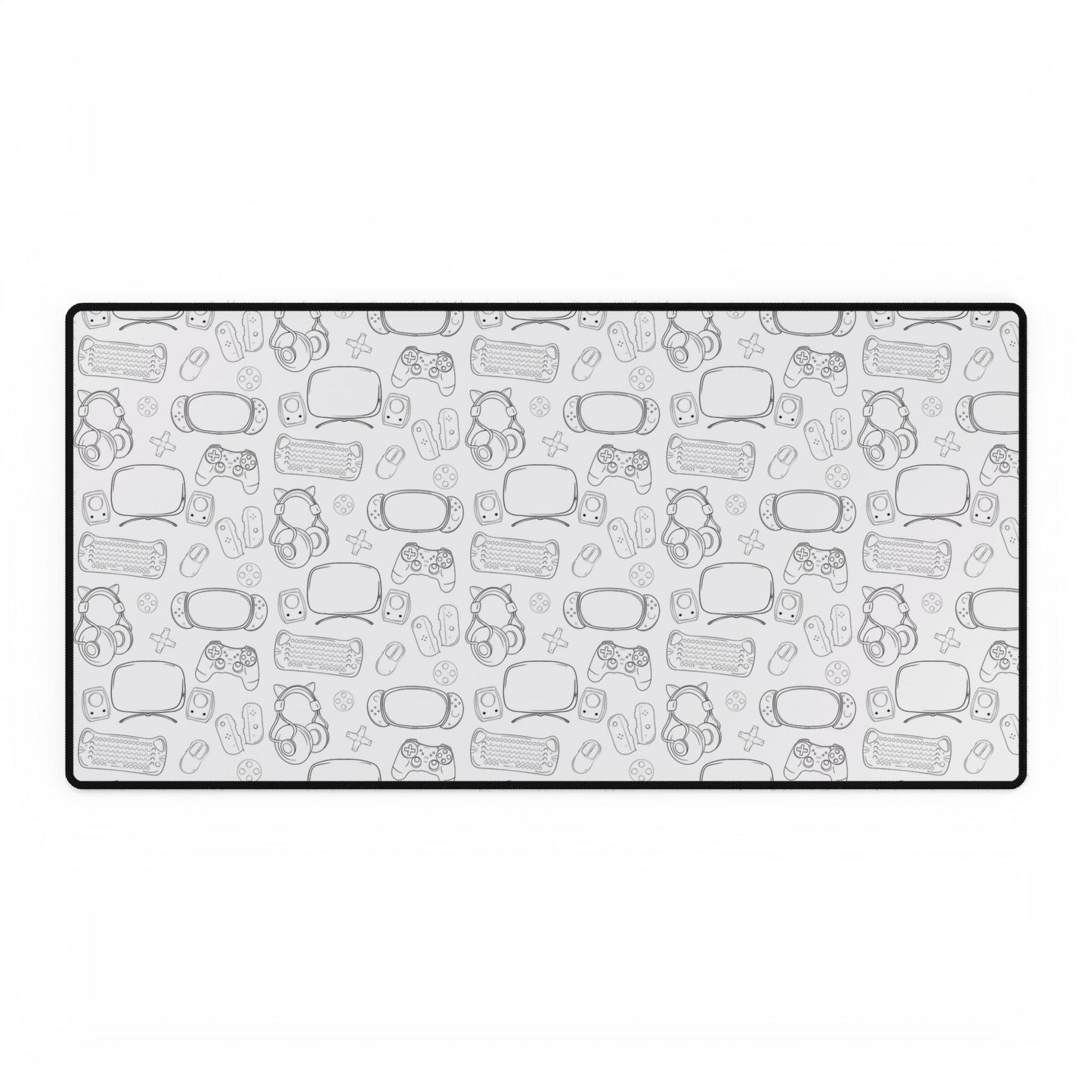 Geeky Gamer Lined Gaming Essentials Desk Mat Mouse Pad for Gaming and Desk Setups