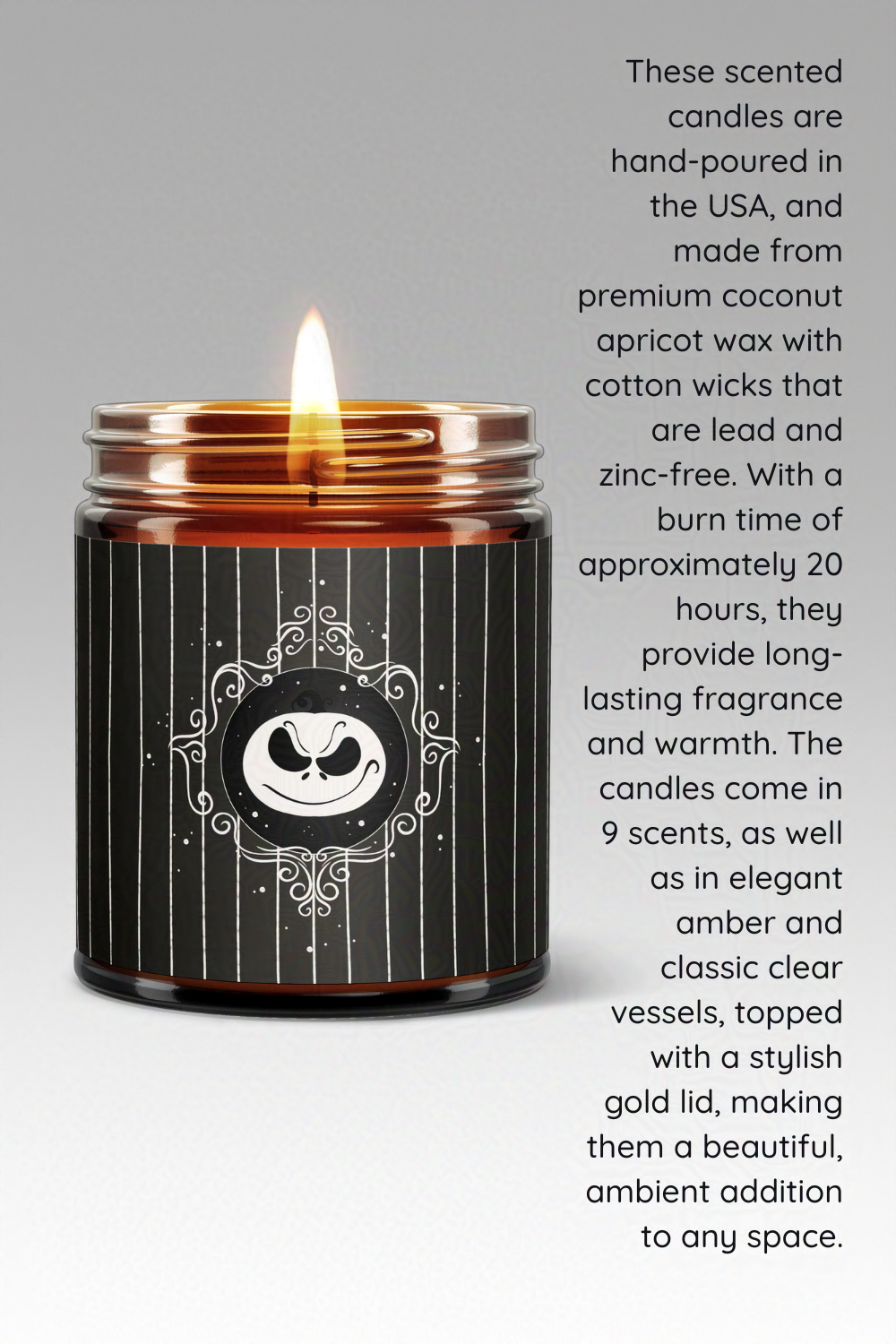 Jack Skellington Framed Scented Candle
