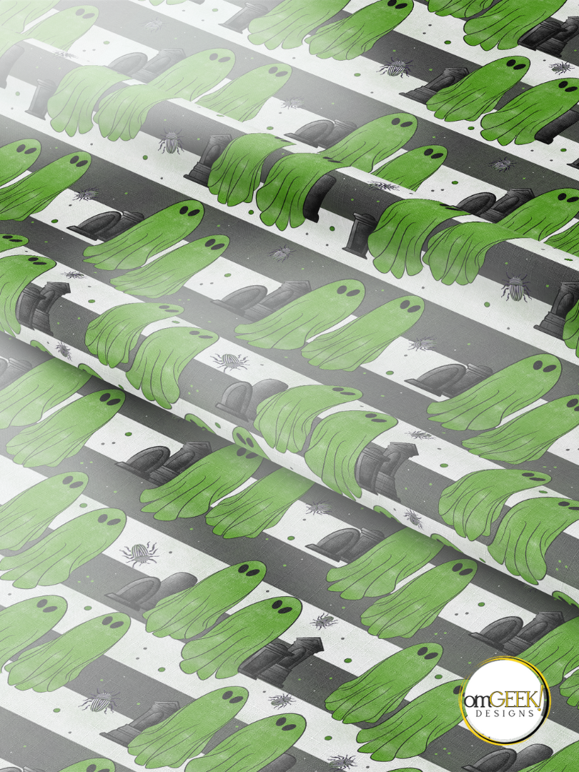 Ghosts with the Most Beetlejuice Graveyard Fabric