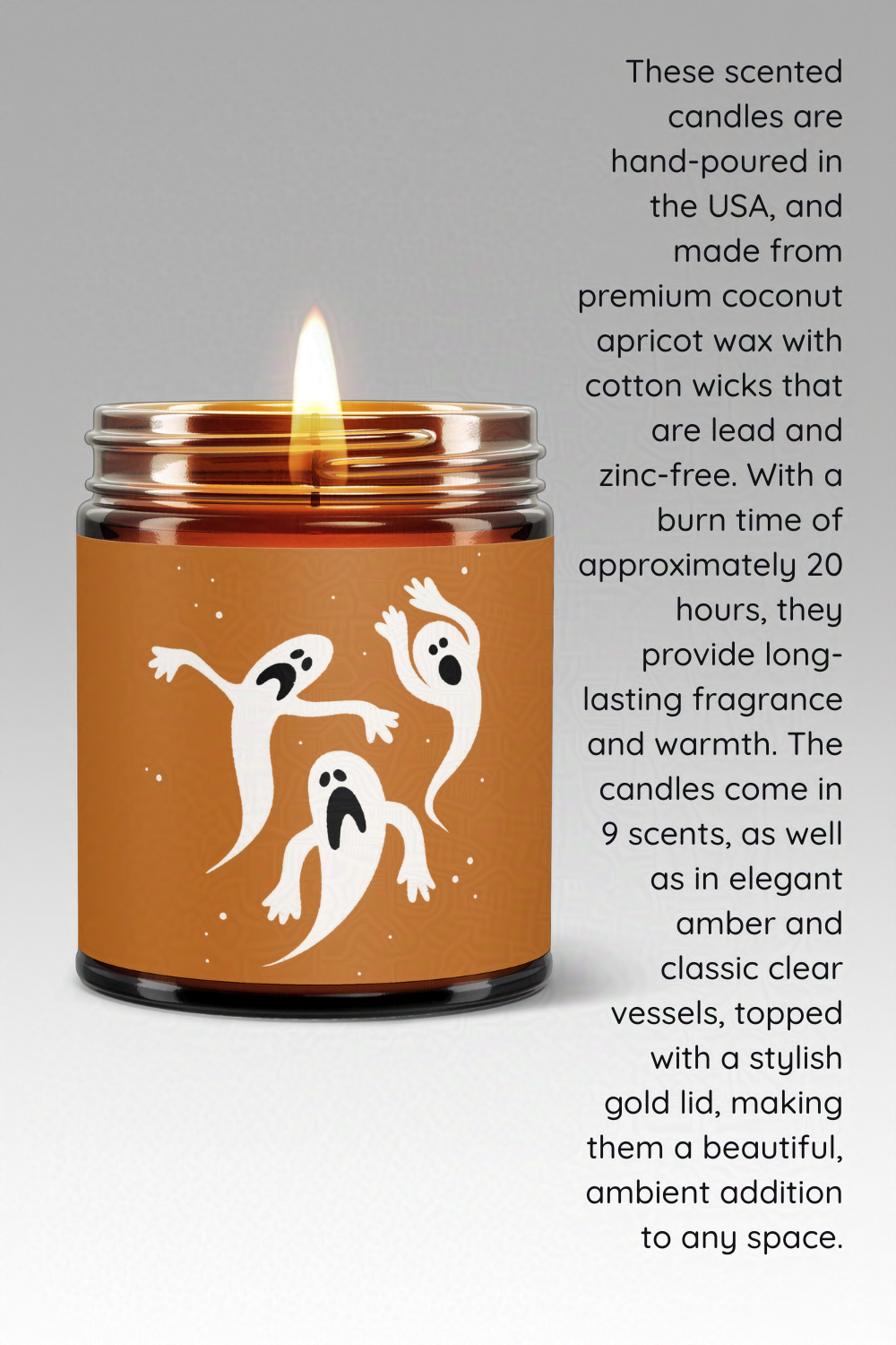 Graveyard Ghost Halloween Town Scented Candle