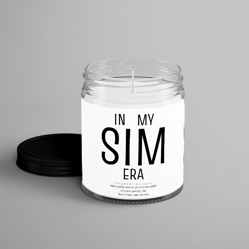 In My SIM Era Scented Soy Candle for Chill Simulation Gameplay