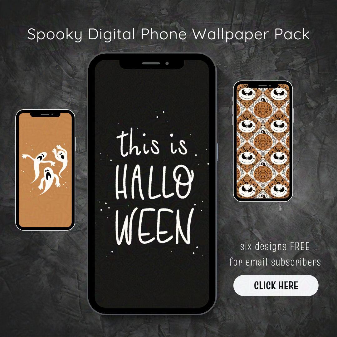 Elegant Pumpkins and Jack Skellington Inspired Phone Wallpaper
