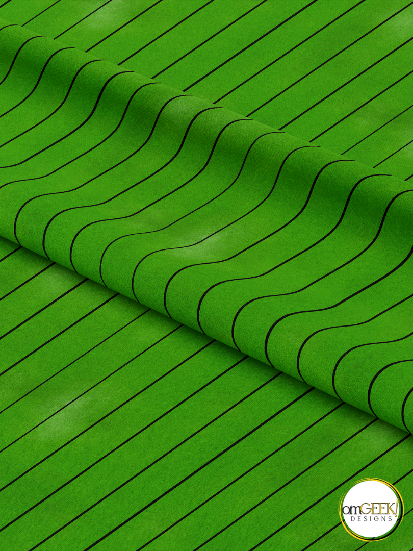 Beetle Juice Black Striped Pattern on Graveyard Green Solid Fabric
