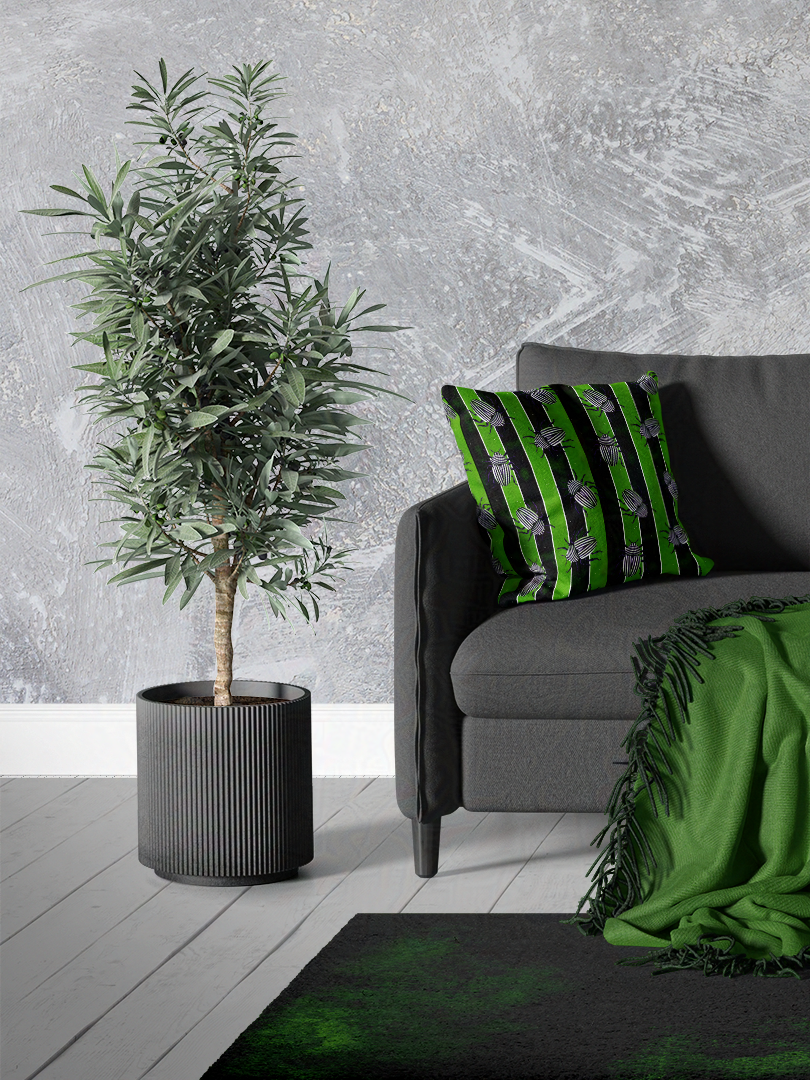 Dancing Beetles Beetle Juice Spun Polyester Square Pillow and Pillowcase