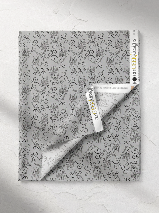 Sally Sea Holly Floral Swirls Pattern, Small