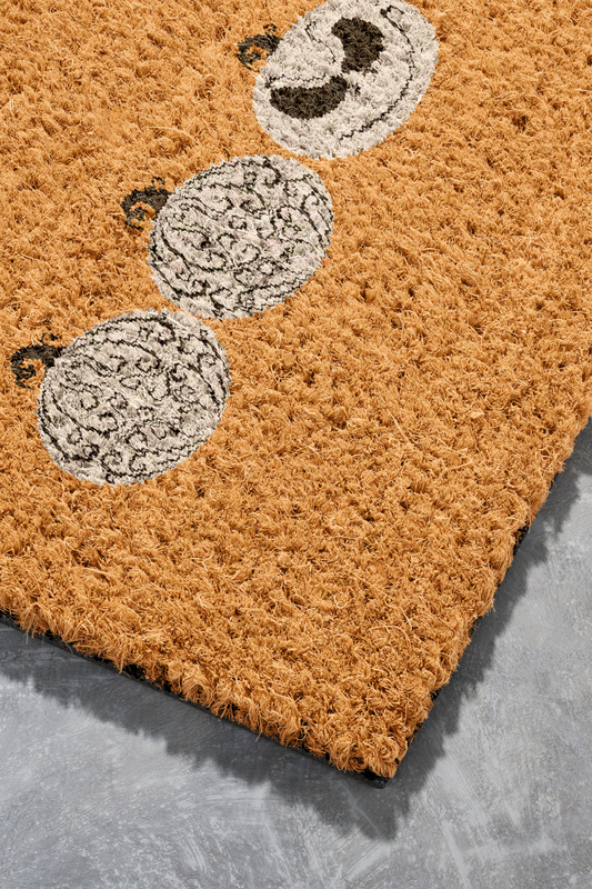 White Pumpkin King Jack Skellington Doormat