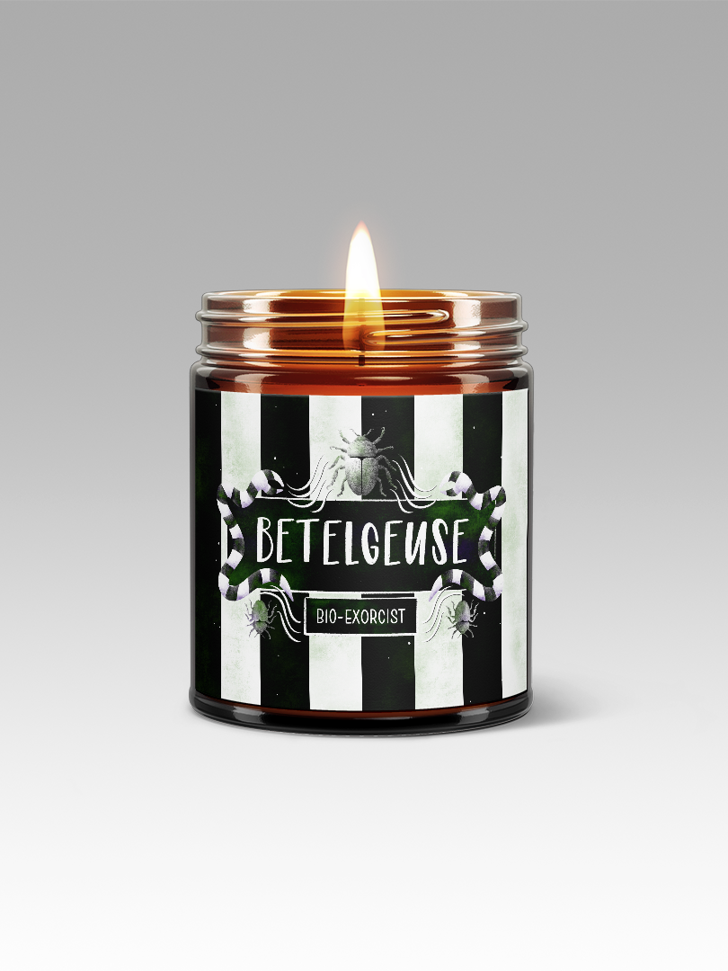 Beetle Juice, Beetle Juice, Betelgeuse Scented Coconut Apricot Wax Candles | Available in 5 Scents