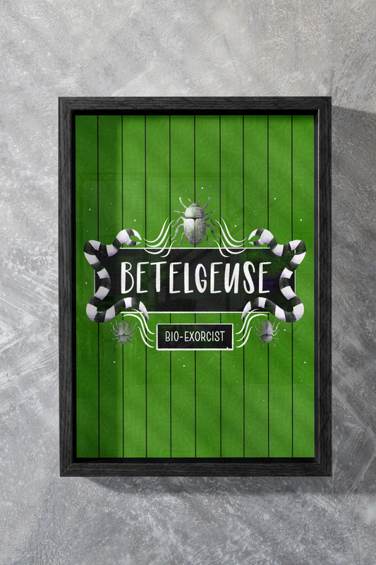 Betelgeuse Beetlejuice-Inspired Wall Art | Spooky, Subtle, Stylized Wall Print