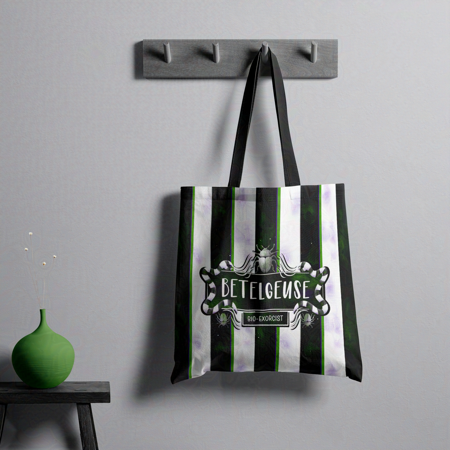 Beetle Juice, Beetle Juice, Betelgeuse Trick or Treat Carry All Tote Bag