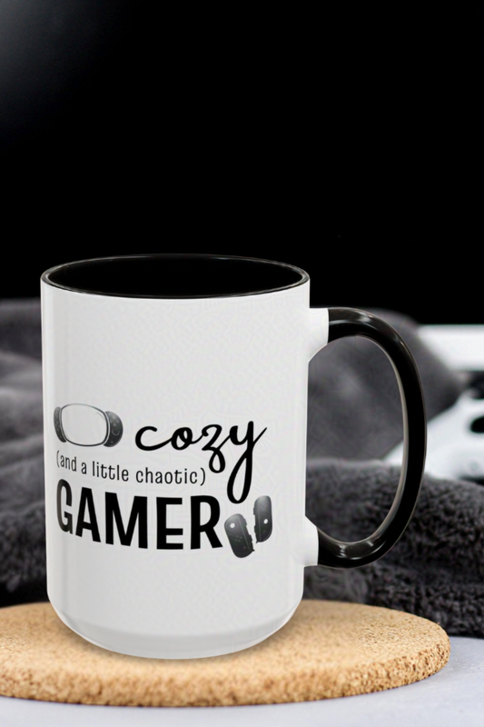 Cozy and a Little Chaotic Gamer Ceramic Coffee & Tea Mug for Game Nights