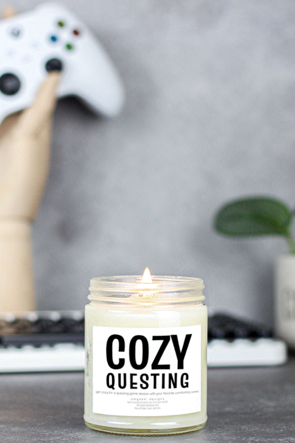 Cozy Questing Scented Soy Candle for Chill Game Sessions