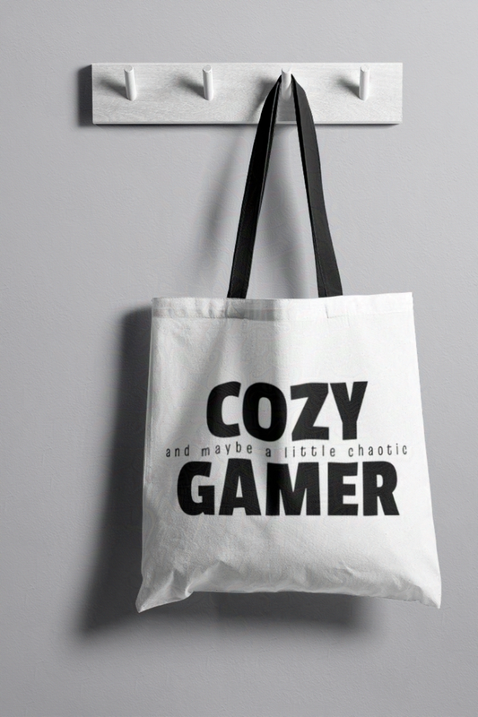 Cozy and Maybe a Little Chaotic Gamer Tote Bag