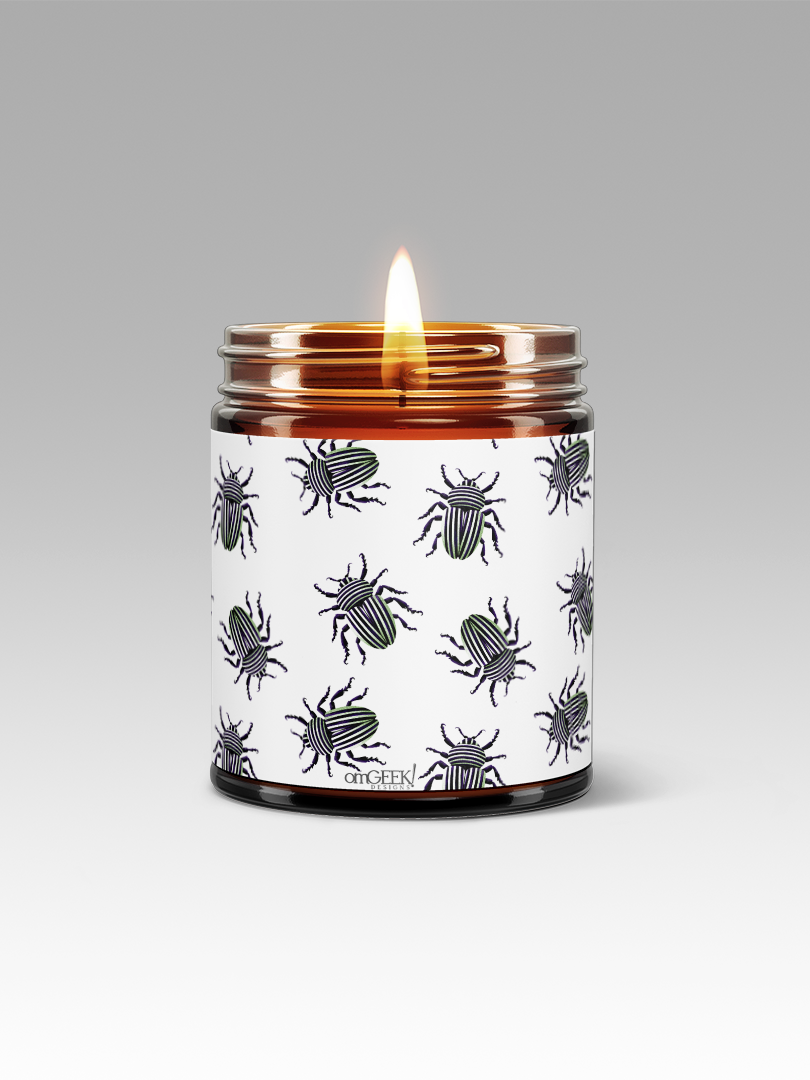 Dancing Beetles White Label Halloween Spooky Season Scented Coconut Apricot Wax Candles | Available in 5 Scents