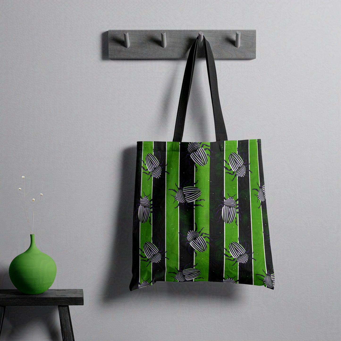 Dancing Beetles Beetle Juice Trick or Treat Carry All Tote Bag