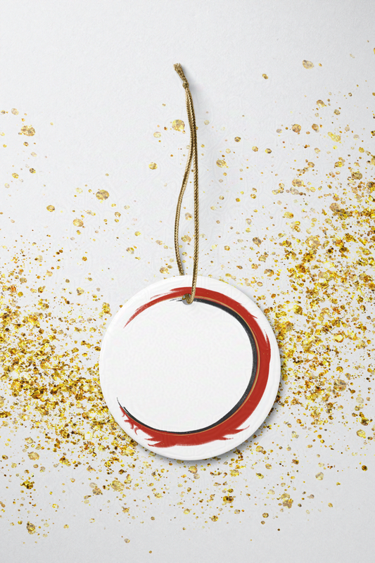 Demon Slayer-Inspired Metsu Symbol Ornament | Red & Black Anime Christmas Decor