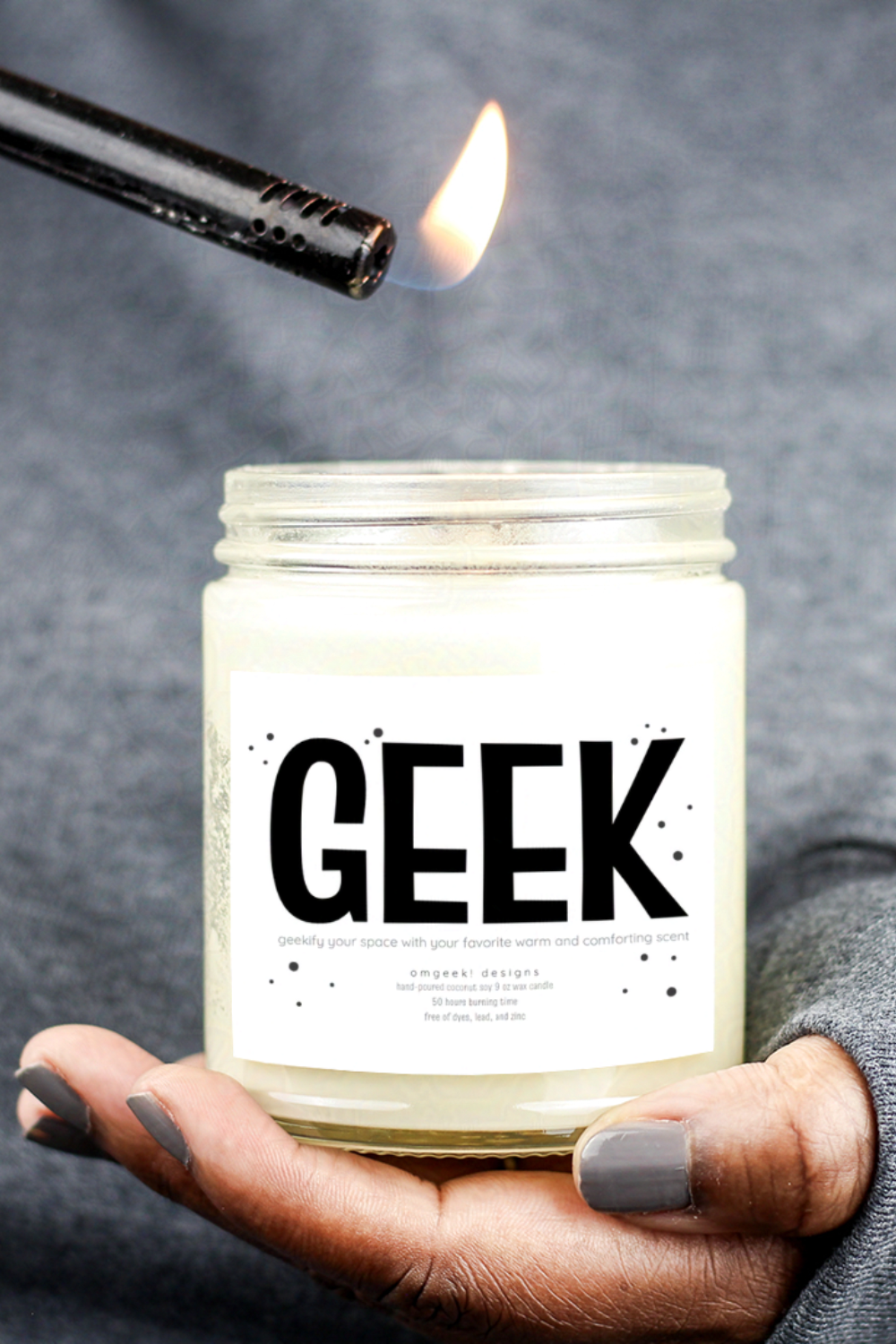 GEEK Scented Soy Candle for Cozy Geek Vibes