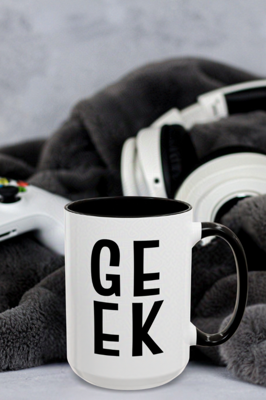 GEEK Ceramic Mug – Minimalist Mug for Gamers & Streamers