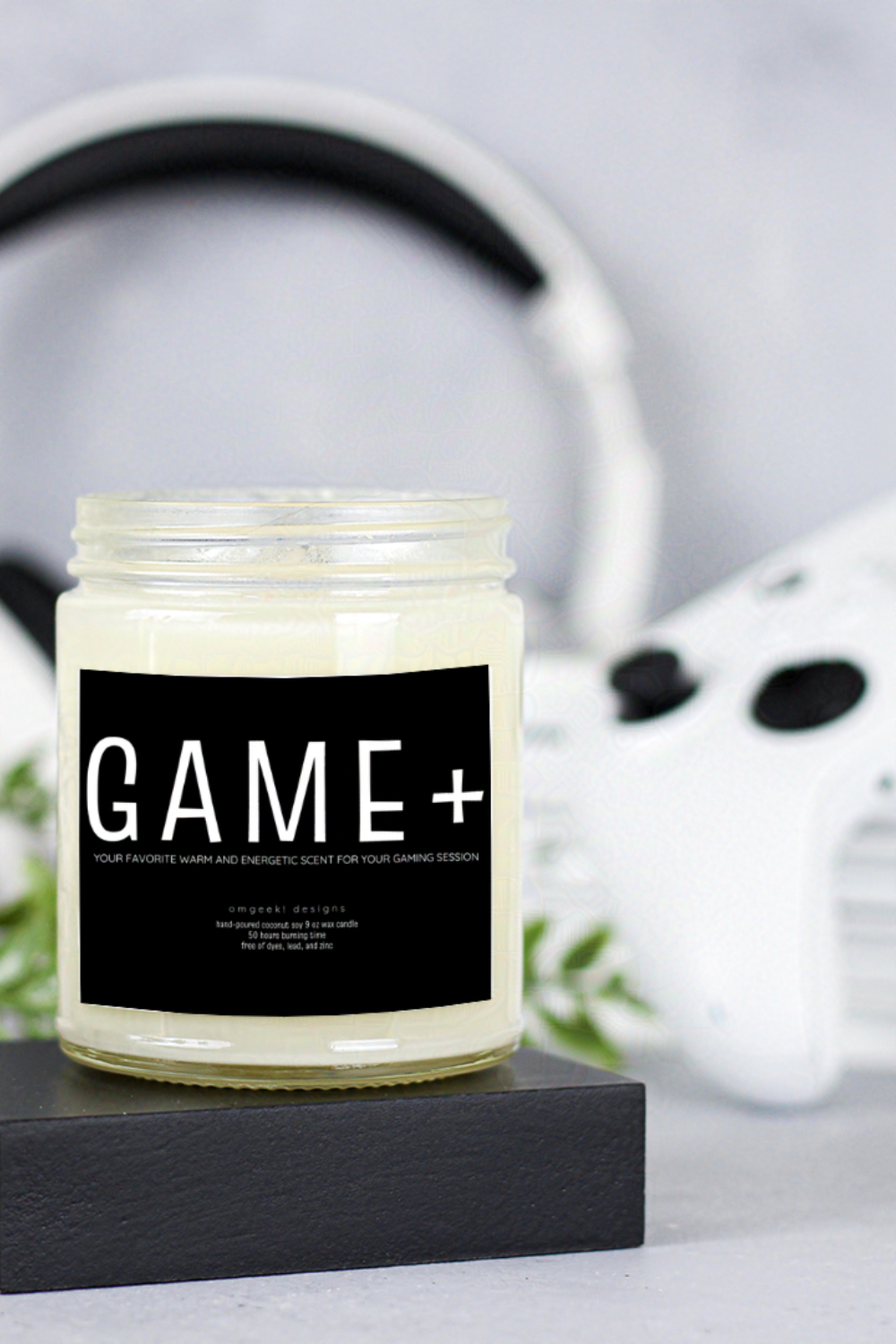 Game Plus Scented Soy Candle for Chill Repeat Gaming Sessions
