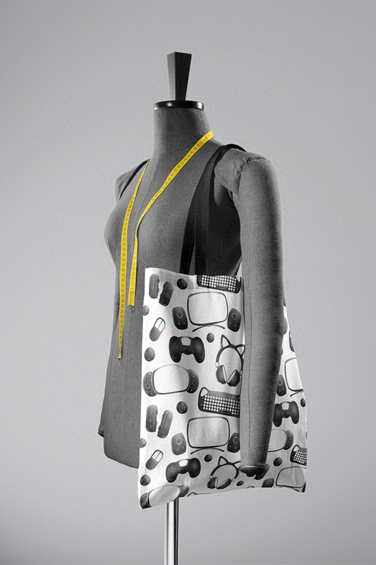 Gamer Geeks Patterned Essentials Tote Bag for Geeks