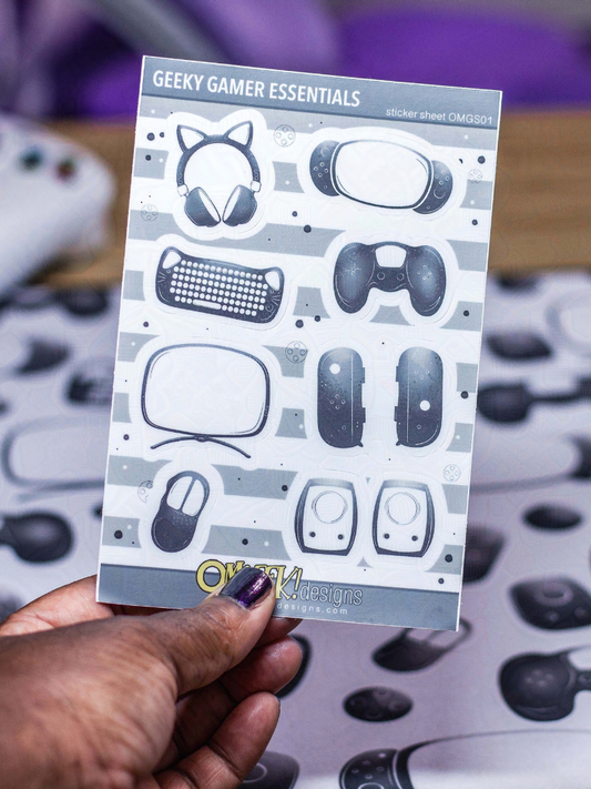 Gamer Essentials Vinyl Sticker Sheet