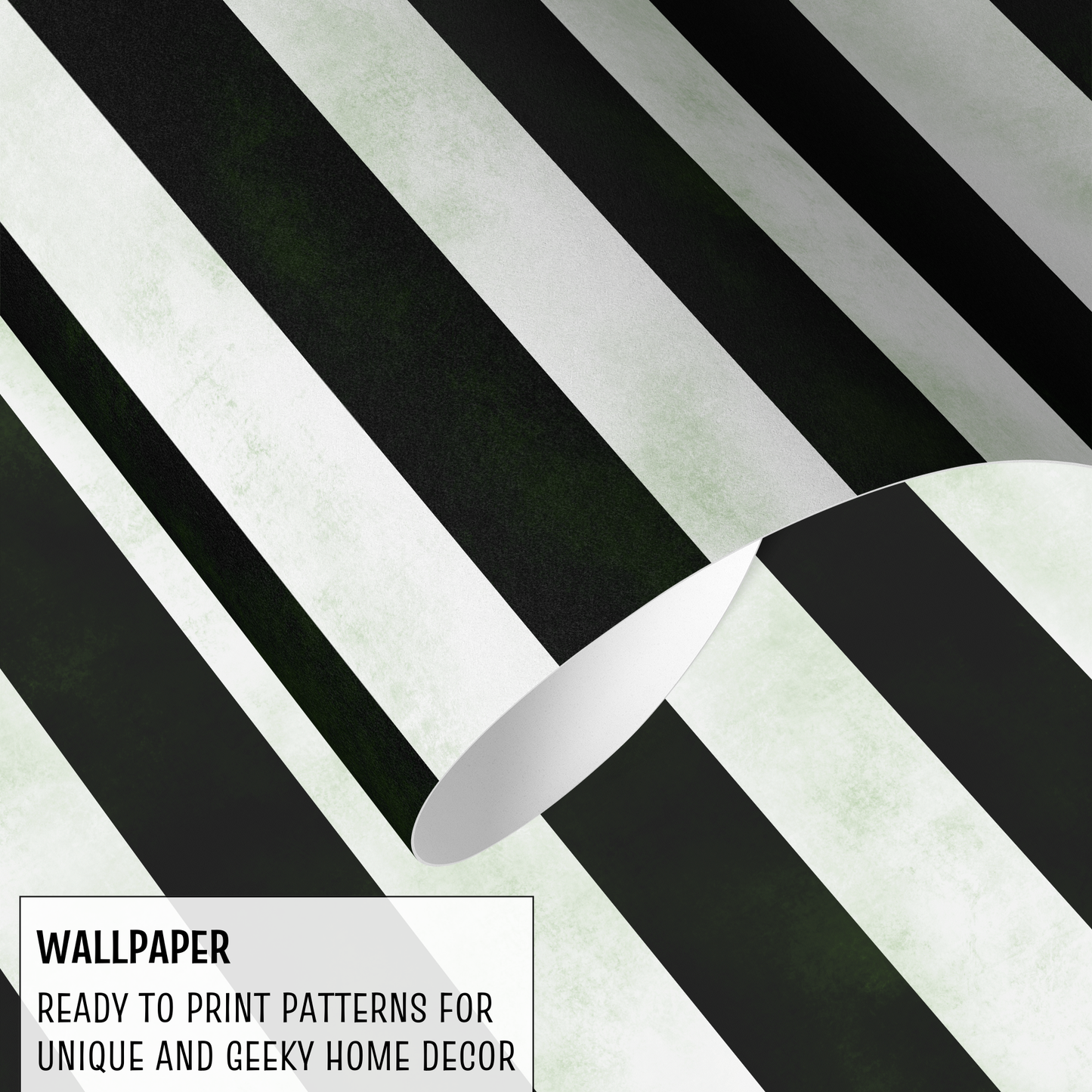 Ghostly Stripes, Black and White, Digital Design Files