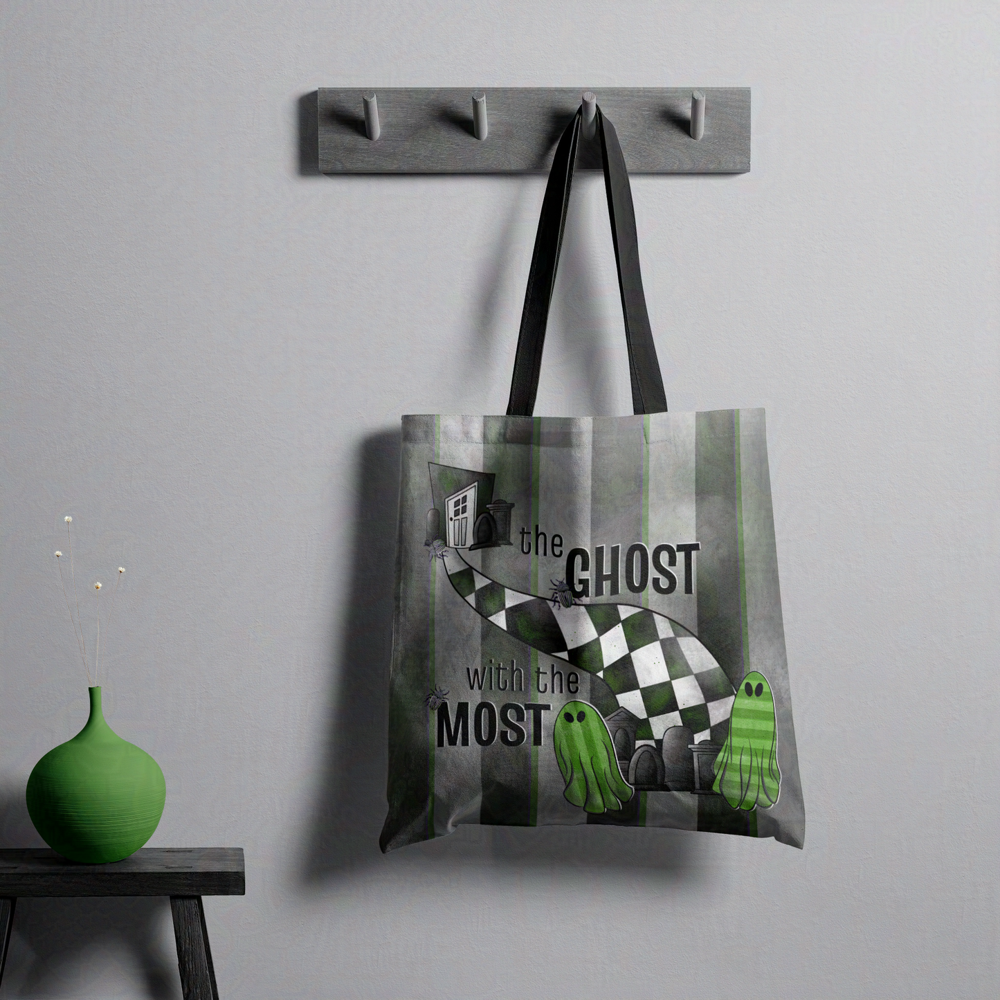 The Ghost with the Most Beetle Juice Trick or Treat Carry All Tote Bag