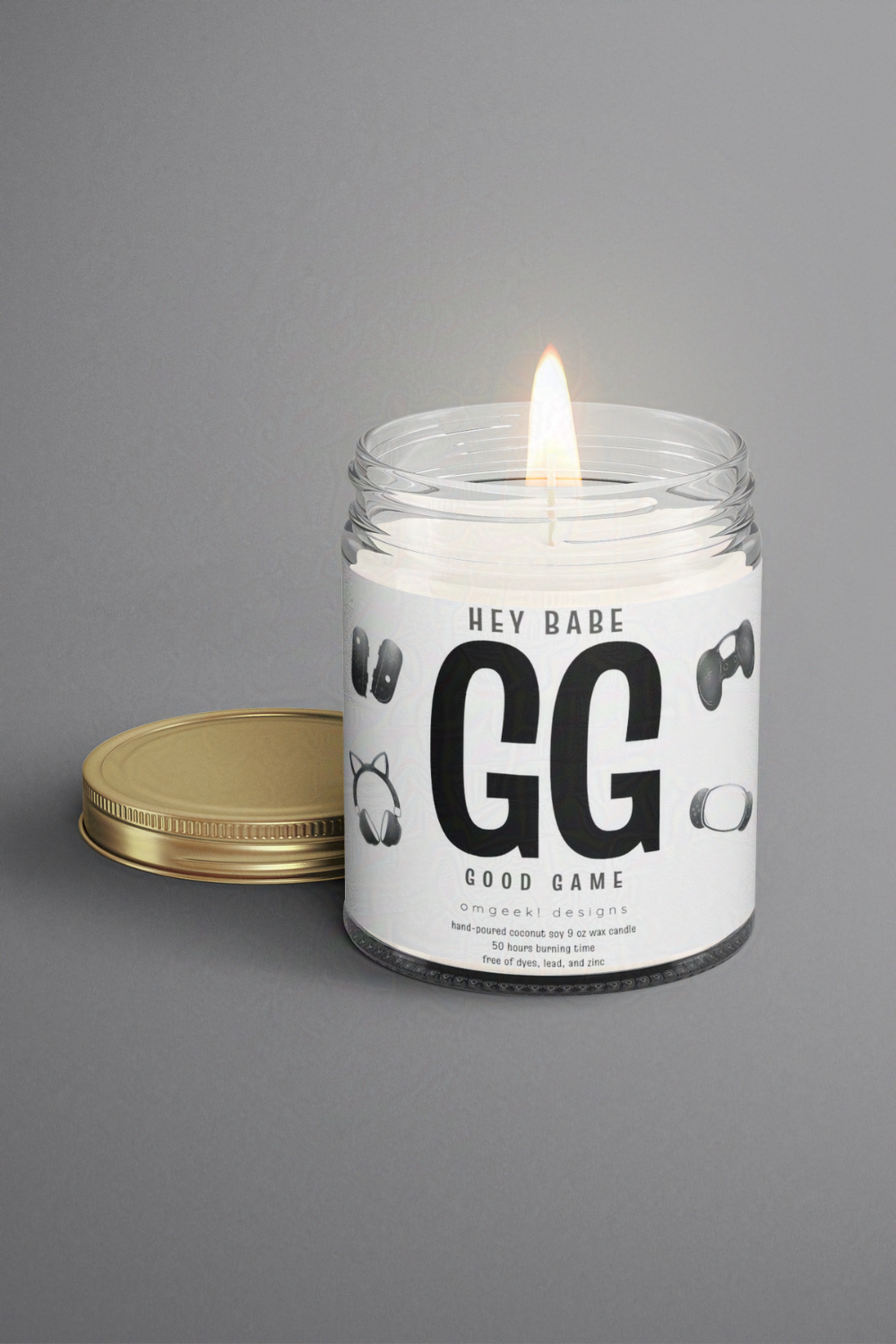 GG – Good Game Scented Soy Candle for Gamers & Cozy Setups