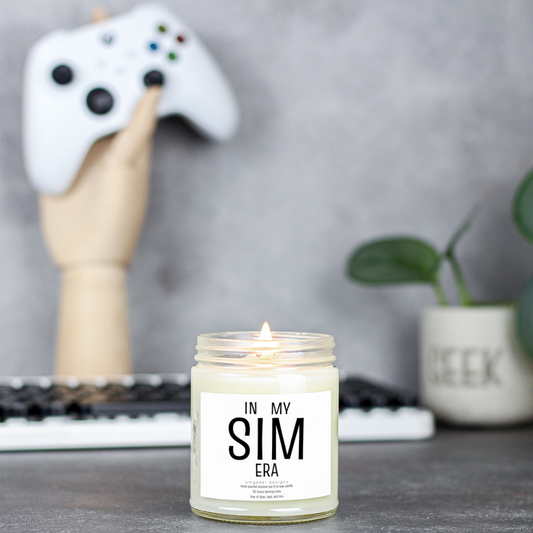 In My SIM Era Scented Soy Candle for Chill Simulation Gameplay