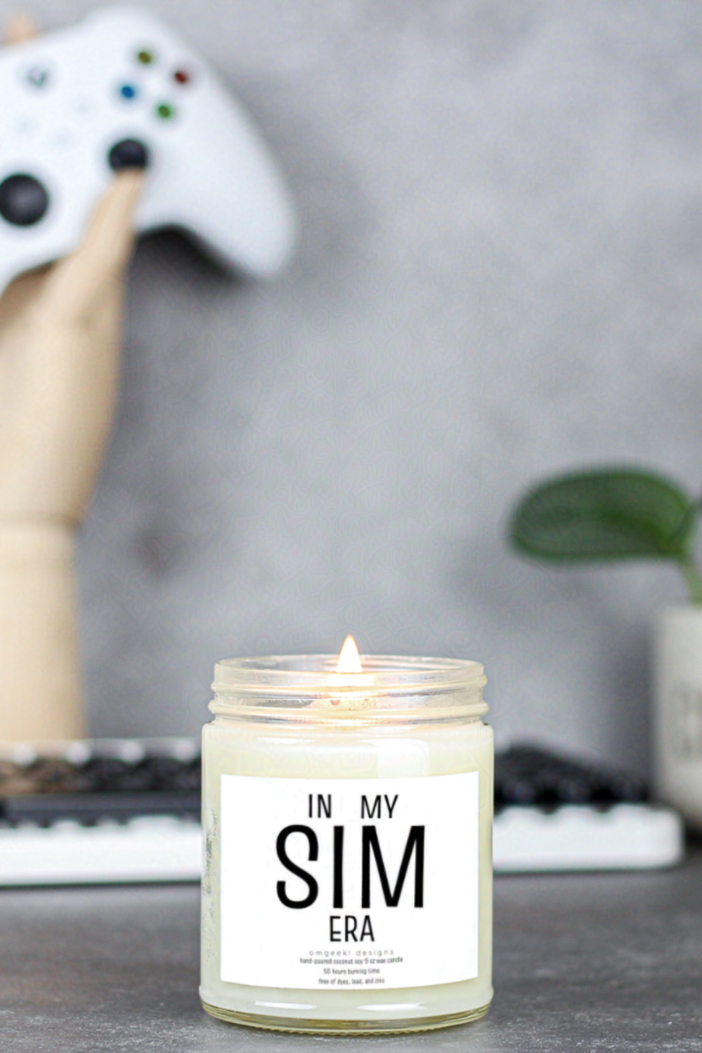 In My SIM Era Scented Soy Candle for Chill Simulation Gameplay