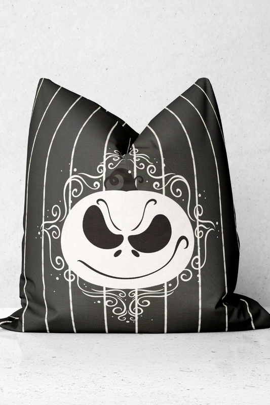 Jack Pumpkin Framed Monogram Square Pillow and Pillowcase