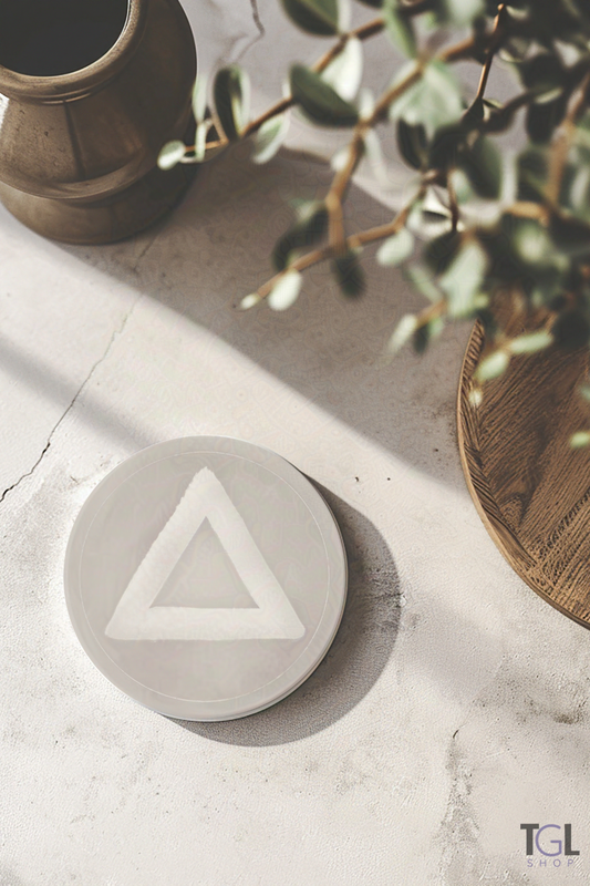 Ritual of Play – Tabletop Collection | Triangle Symbol Coaster