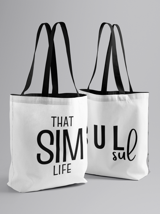 That Sim Life Tote Bag for Gamers and Streamers for Gaming and Streaming Essentials for Geeks and Simmers