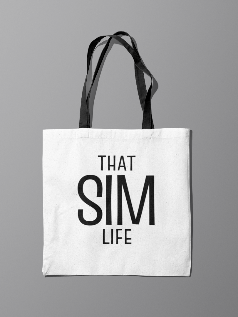 That Sim Life Tote Bag for Gamers and Streamers for Gaming and Streaming Essentials for Geeks and Simmers