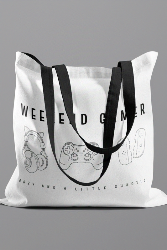 Weekend Gamer Tote Bag for Gamers and Geeks