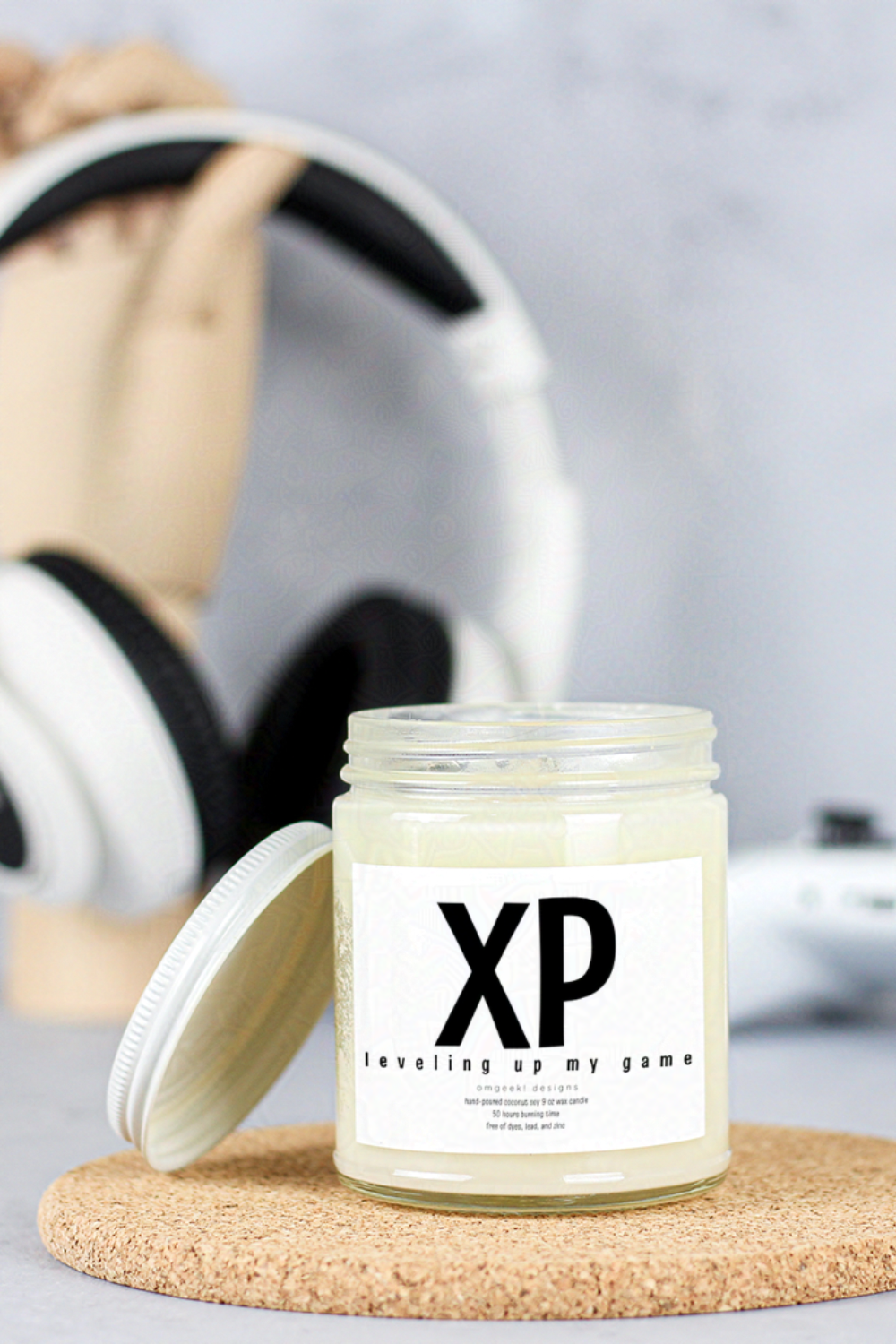 Level Up with XP Scented Soy Candle for Cozy Game Grinding Sessions