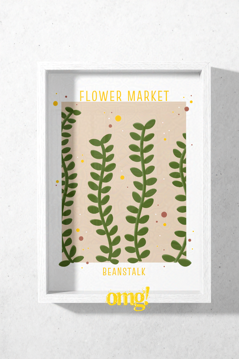 Beanstalk Flower Market Wall Art for Gamer Geeks