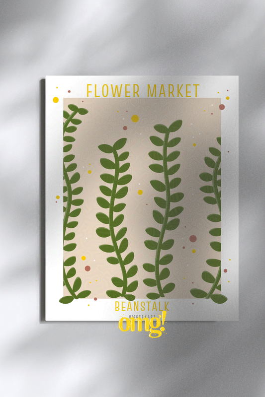 Beanstalk Flower Market Wall Art for Gamer Geeks