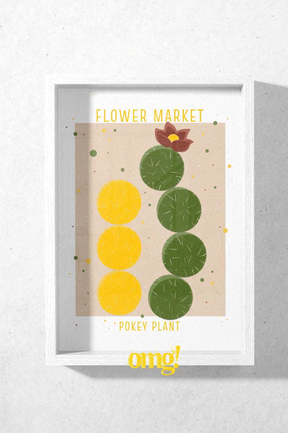 Pokey Plant Flower Market Wall Art for Gamer Geeks