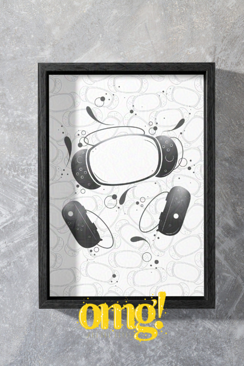 Handheld Controller Wall Art for Gamer Geeks